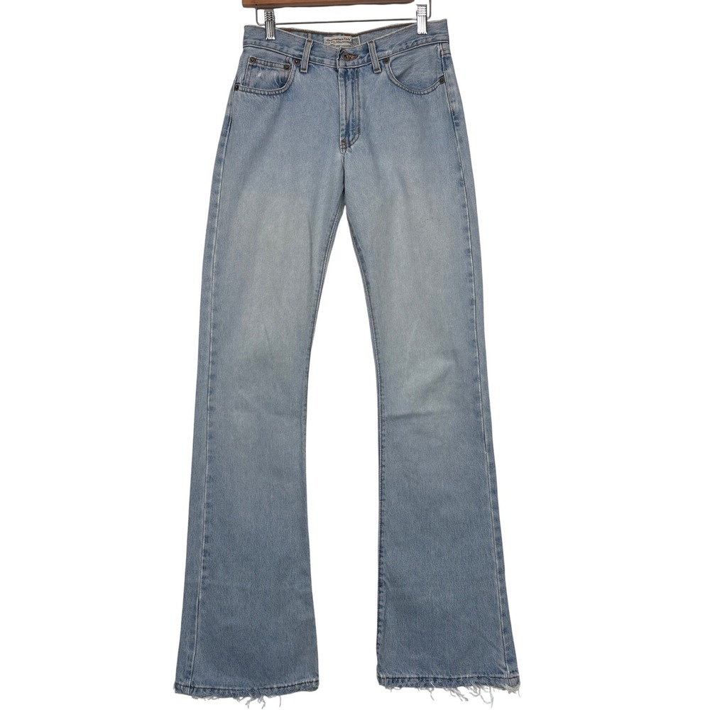 Abercrombie & Fitch Womens Flare Jeans Size 2 Light Blue Vintage Made in USA